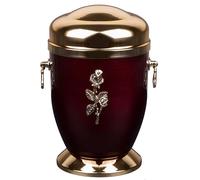 Bellissima urna di cremazione in metallo rosso per le ceneri - Urna funeraria