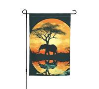 Bellissime bandiere con elefanti per esterni, 30,5 x 45,7 cm, stampa su entrambi i lati, bandiera da giardino per esterni, bandiera per vacanze con occhielli, bandiera per casa, cortile, per fattoria