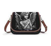 Bellissime borse a tracolla da donna in pelle a forma di coccinella, borse da viaggio, borse a tracolla, borsa tote per uso quotidiano, Angelo Ritratto Stile, Taglia unica