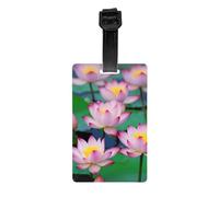 Bellissime etichette per bagagli a forma di fiore di loto per valigie, etichette identificative resistenti, etichette per borse per riconoscere facilmente le borse, essenziali da viaggio