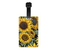 Bellissime etichette per bagagli a forma di girasole per valigie, etichette identificative resistenti, etichette per borse per riconoscere facilmente le borse, essenziali da viaggio