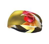 Bellissime fasce sportive per capelli con gallo e gallina per uomo e donna, traspiranti, elastiche, antiscivolo, ideali per la moda, il lavaggio del viso, gli allenamenti, lo yoga e l'uso quotidiano.