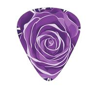 Bellissime rose viola stampate plettri per chitarra, 12 pezzi in 3 diversi spessori, adatti per chitarra acustica, chitarra elettrica e musicisti di band