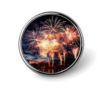 Bellissime spille circolari a forma di fuochi d'artificio, spilla da bavero, spilla con fiore rosa, regali per donne e uomini, souvenir