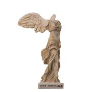 Bellissime Statue alate Victory of Samotrace, Statua Color Oro Alabastro, antiche rovine del Louvre Museum, 22,1 cm