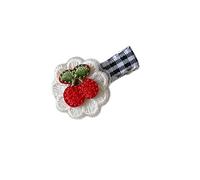 Bellissimi accessori per capelli per Design con frutta cucita Fermagli per capelli in metallo resistente Coppia mollette per neonate Ricamo frutta Fermagli per capelli per bambini