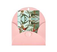 Bellissimi biglietti con stampa di colibrì con buste, chiusura verticale con fibbia in bianco perlato, imballaggio di carta per auguri di festa