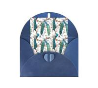 Bellissimi biglietti con stampa di fiori di pavone con buste, chiusura verticale con fibbia, carta perlata, imballaggio, auguri di festa