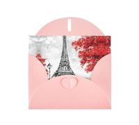 Bellissimi biglietti d'auguri con stampa di Parigi, buste incluse, biglietti di auguri vuoti per matrimoni, eventi, compleanni