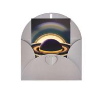 Bellissimi biglietti di auguri bianchi Saturno, biglietti di ringraziamento e buste, 10 x 15 cm, per matrimoni, baby shower, feste.
