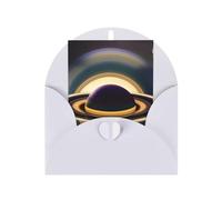 Bellissimi biglietti di auguri bianchi Saturno, biglietti di ringraziamento e buste, 10 x 15 cm, per matrimoni, baby shower, feste.