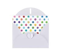 Bellissimi biglietti di auguri con stampa a pois blu, buste incluse, biglietti di auguri vuoti per matrimoni, eventi, compleanni