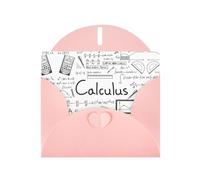 Bellissimi biglietti di auguri con stampa geometrica matematica, calcolo, buste incluse, biglietti di auguri vuoti per matrimoni, eventi, compleanni