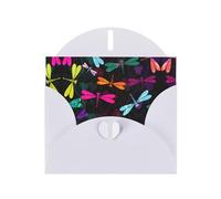 Bellissimi biglietti di auguri con stampa libellula, buste incluse, biglietti di auguri vuoti per matrimoni, eventi, compleanni