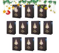 Bellissimi biglietti di Natale, biglietti di vacanza, set di 10 pacchetti di biglietti di Natale con buste, biglietti di auguri per feste allegre, biglietti di Natale, biglietti di festa abbinati per