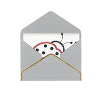 Bellissimi biglietti vuoti a forma di coccinella con buste, biglietti di auguri singoli con buste, inviare ad un caro amico