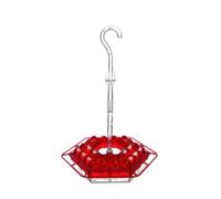 Bellissimi Colibrì Nel Tuo Spazio All'aperto Con Mangiatoie For, Dotate Di Trespolo E Fossato For Formiche Incorporato Mangiatoia Per Uccelli Versatile(Red)