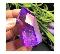 Bellissimi cristalli di pietra a punta di bacchetta di cristallo di quarzo Aura for regalo cristalli e pietre (Color : Plum)