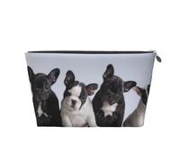 Bellissimi cuccioli di bulldog francese, Borsa da toilette Borsa per trucco Borsa per cosmetici Borsa da toilette da viaggio portatile