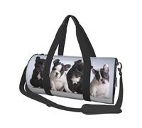 Bellissimi cuccioli di bulldog francese, Borsone da viaggio di grande capacità Borsa rotonda Borsa da viaggio sportiva Borsa da viaggio Borsa da fitness