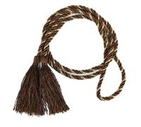 Bellissimi fermatenda in corda con nappa, adatti per soggiorno, camera da letto, decorazione color caffè con oro, 2 pezzi