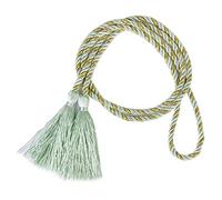 Bellissimi fermatenda in corda con nappa, adatti per soggiorno, camera da letto, decorazione verde con oro, 2 pezzi