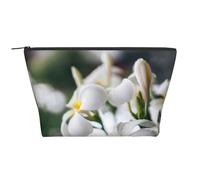 Bellissimi fiori bianchi di frangipani scia di plumeria, Borsa da toilette Borsa per trucco Borsa per cosmetici Borsa da toilette da viaggio portatile