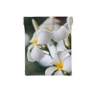 Bellissimi fiori bianchi di frangipani scia di plumeria, Spremere il portafoglio superiore da donna Borsa portaoggetti Piccola portamonete Portamonete