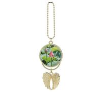 Bellissimi fiori di loto ornamento da appendere per auto specchietto retrovisore ciondolo regali fortunati ornamento da appendere divertente ciondolo per auto per ufficio decorazione domestica in