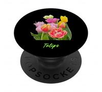 Bellissimi fiori di tulipani rosa, viola, gialli, bianchi PopSockets PopGrip Adesivo
