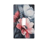 Bellissimi fiori in rosa e grigio copertura interruttore luce decorativa singola levetta 1 banda piastra da parete per cucina casa colonica camera da letto bagno decorazione artistica