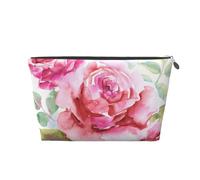 Bellissimi fiori rosa fiore rosa floreale, Borsa da toilette Borsa per trucco Borsa per cosmetici Borsa da toilette da viaggio portatile