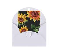 Bellissimi Girasoli Stampa Vacanza Amore Fibbia Perla Buste di Carta Saluto Verticale Thinking Of You Biglietti 15,2 x 10,