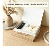 Bellissimi libri decorativi magnetici apribili, set di 2 pezzi di libri finti premium impilabili, adatti per la decorazione del tavolino da caffè e del camino - con spazio di archiviazione nascosto pe