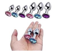 Bellissimi materiali metallici Cuore 3 pezzi in acciaio inox con diamanti per kit di formazione ḀnâlêŜêx Pîccólo Dilàtâtore Ânâls Dónna Ḁmǎl Ṕļūgs Plây (XS+S)