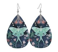 Bellissimi orecchini a goccia in pelle alla moda a forma di falena, leggeri, in stile bohémien, regalo per donne e ragazze