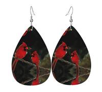 Bellissimi orecchini a goccia in pelle con uccellini rossi, leggeri, in stile bohémien, idea regalo per donne e ragazze