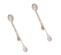 Bellissimi orecchini con frange lunghe e perline a goccia Elegante decorazione per le orecchie, perfetti per l ' uso quotidiano e per le occasioni speciali Orecchini lunghi decorativi
