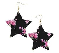 Bellissimi orecchini da festa a forma di fiore per donne, orecchini pendenti a stella scintillanti, gioielli alla moda per una serata fuori, One Size, Pelle