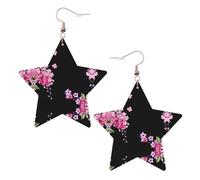 Bellissimi orecchini da festa a forma di fiore per donne, orecchini pendenti a stella scintillanti, gioielli alla moda per una serata fuori, One Size, Pelle