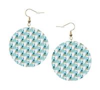 Bellissimi orecchini in pelle alla moda con pavone e fiori per le donne pendenti 1 paio di orecchini piercing leggeri stampati gioielli regali per donne ragazze