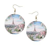 Bellissimi orecchini in pelle alla moda con Torre Eiffel Parigi per le donne pendenti 1 paio di orecchini leggeri stampati piercing gioielli regali per donne ragazze