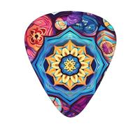 Bellissimi plettri esagonali per chitarra, spessore 0,46 mm/0,71 mm/0,96 mm, con custodia per chitarra acustica-elettrica, ukulele, basso, 12 pezzi