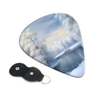 Bellissimi plettri invernali per chitarra, con supporto, antiscivolo, portatili, per ukulele, basso, 0,46 mm, per amanti della chitarra acustica, regali