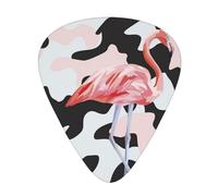 Bellissimi plettri per chitarra con fenicottero rosa, spessore 0,46 mm/0,71 mm/0,96 mm, con custodia per chitarra acustica-elettrica, ukulele, basso, 12 pezzi