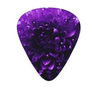 Bellissimi plettri per chitarra stampati con glitter viola, 12 pezzi in una scatola, che rendono il suono limpido per ukulele, chitarra acustica, basso (0,46 0,71 0,96 mm)
