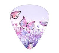 Bellissimi plettri per chitarra viola Butterfly Art - Accessori per chitarra - Plettri per chitarra acustica Chitarra elettrica Basso per uomo e donna Chitarrista professionista musicisti e principianti