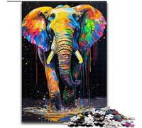 Bellissimi puzzle colorati con elefanti per adolescenti, puzzle da 1000 pezzi, gioco stimolante e gioco educativo per famiglie, per compleanni e Natale (26x38cm)