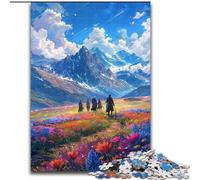 Bellissimi puzzle di fiori di montagna per adolescenti, 1000 pezzi, modello di assemblaggio, ideali come regalo per tutta la famiglia, adatti per bambini di età compresa tra 26 e 38cm