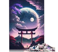 Bellissimi puzzle giapponesi al chiaro di luna per adulti, 1500 pezzi, decorazioni per la casa, puzzle insoliti per adulti, per ragazzi o ragazze, 1500 pezzi (85x57 cm)
